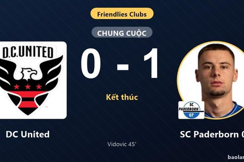 Vidovic lập công, SC Paderborn 07 giành chiến thắng trước DC United