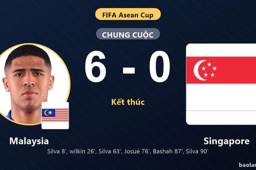 Thắng áp đảo Singapore 6-0, Malaysia vươn lên đỉnh bảng đẩy đối thủ xuống thứ ba