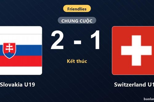 Thống kê trận đấu Slovakia U19 2-1 Switzerland U19: Slovakia U19 ngược dòng ngoạn mục