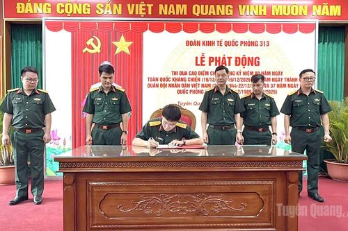 Đoàn Kinh tế – Quốc phòng 313 phát động thi đua cao điểm
