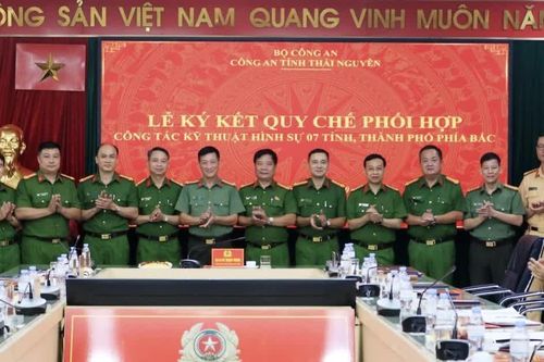 Ký kết quy chế phối hợp công tác kỹ thuật hình sự Công an 7 tỉnh, thành phố phía Bắc