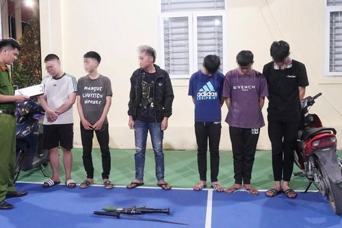 Kịp thời ngăn chặn nhóm thanh, thiếu niên mang hung khí với mục đích gây rối trật tự
