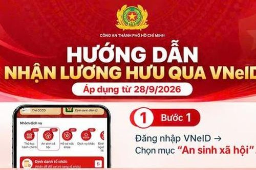 Tiện ích vượt trội khi nhận lương hưu qua ứng dụng VNeID