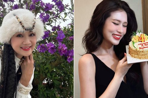 Tin sao 1/10: Nhan sắc đẹp ngỡ ngàng của NSND Thu Hà, Đoàn Thiên Ân kỷ niệm 4 năm đăng quang