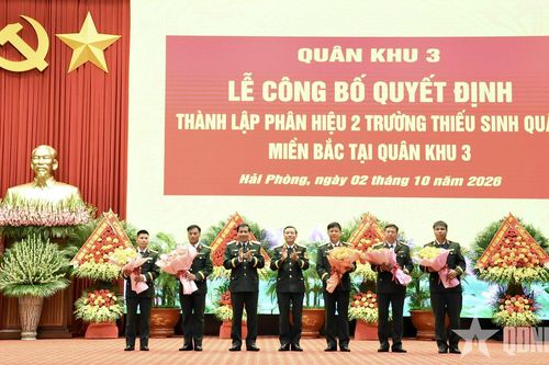Quân khu 3: Công bố Quyết định thành lập Phân hiệu 2, Trường Thiếu sinh quân miền Bắc