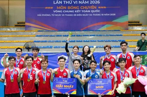 Khép lại vòng chung kết bóng chuyền Sinh viên toàn quốc 2026 ấn tượng