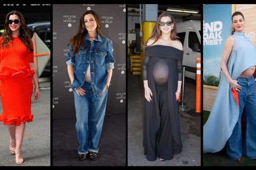 Phong cách thời trang bà bầu của 'bông hồng nước Mỹ' Anne Hathaway