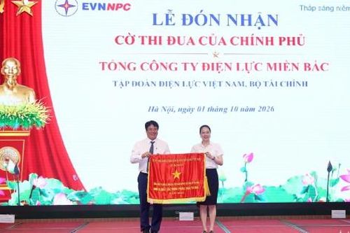 EVNNPC đón nhận Cờ Thi đua của Chính phủ