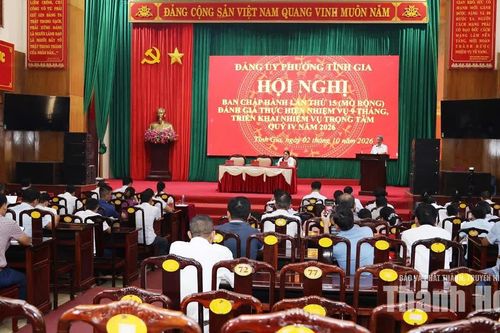 Ban Chấp hành Đảng bộ phường Tĩnh Gia triển khai nhiệm vụ 3 tháng cuối năm 2026