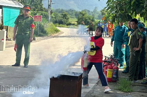 Xã Trung Khánh Vĩnh tổ chức Hội thi nghiệp vụ chữa cháy và cứu nạn, cứu hộ năm 2026