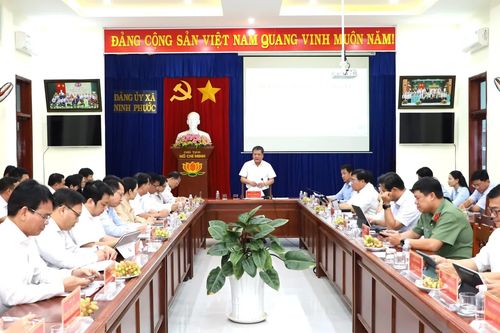 Bí thư Tỉnh ủy Trần Phong làm việc với Ban Thường vụ Đảng ủy 4 xã phía nam tỉnh