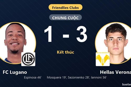 Chặn đứng nỗ lực của FC Lugano, Hellas Verona thắng thuyết phục trên sân khách