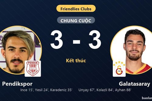 Đánh rơi lợi thế ba bàn, Pendikspor chia điểm với Galatasaray