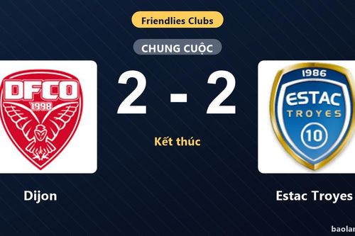 Dijon và Estac Troyes bất phân thắng bại trong trận giao hữu