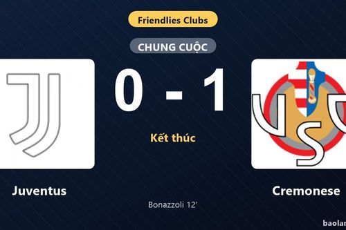 Thống kê trận đấu Juventus 0-1 Cremonese: F. Bonazzoli tỏa sáng, Cremonese giành trọn 3 điểm