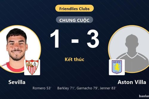 Bị Sevilla dẫn trước, Aston Villa ngược dòng thắng 1-3 trong trận giao hữu