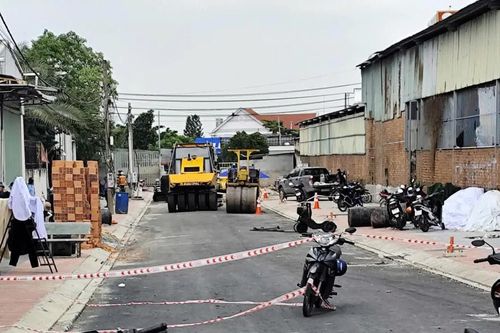 TP.HCM: Xe lu cán tử vong một công nhân trên công trường đang thi công