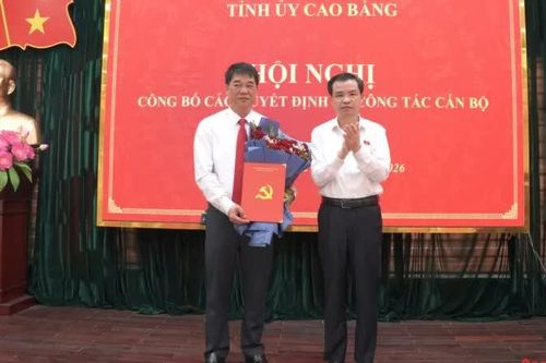 Đồng chí Triệu Đình Dũng giữ chức Bí thư Đảng ủy xã Trà Lĩnh nhiệm kỳ 2025 - 2030
