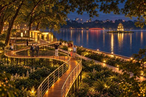 Hà Nội làm cầu cạn ven Hồ Hoàn Kiếm