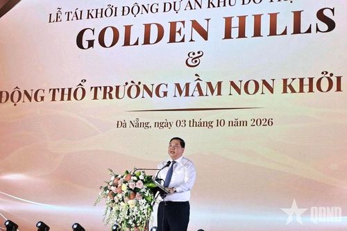 Phó thủ tướng Thường trực Phạm Gia Túc dự Lễ tái khởi động dự án Golden Hills và động thổ Trường mầm non Khởi Nguyên tại Đà Nẵng
