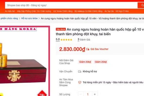 Gỡ sản phẩm thuốc đột quỵ An cung ngưu hoàng hoàn trên sàn TMĐT