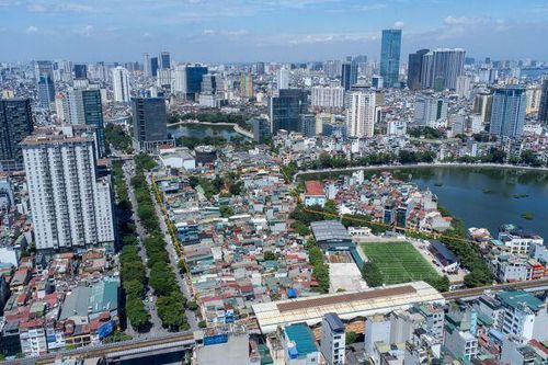 Hiện trạng khu dân cư có thể di dời để làm công viên ở ngã tư Thái Hà - Hoàng Cầu