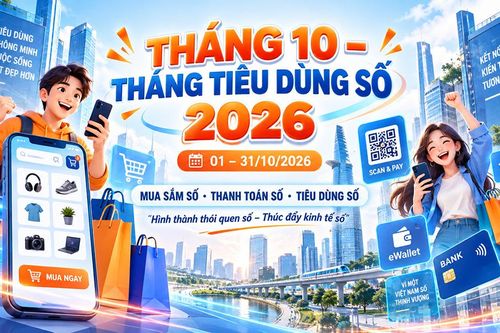 Tháng tiêu dùng số 2026: Hình thành thói quen mua sắm, thanh toán không dùng tiền mặt