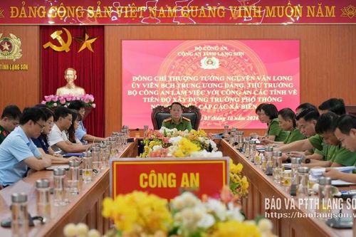 Bộ Công an làm việc với các tỉnh về tiến độ xây dựng trường phổ thông nội trú liên cấp tại các xã biên giới
