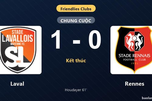 Thống kê trận đấu Laval 1-0 Rennes: M. Houdayer tỏa sáng, Laval giành trọn 3 điểm