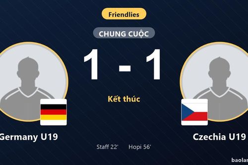 Germany U19 và Czechia U19 bất phân thắng bại với tỷ số hòa 1-1
