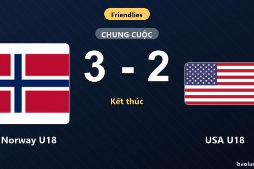 Norway U18 giành chiến thắng 3-2 trước USA U18 ở trận giao hữu quốc tế