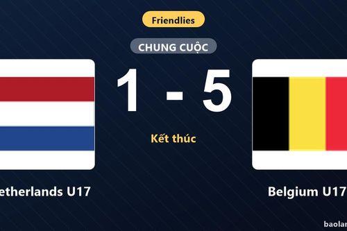 Belgium U17 thắng áp đảo Netherlands U17 trong trận giao hữu quốc tế