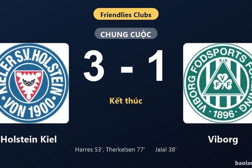 Thống kê trận đấu Holstein Kiel 3-1 Viborg: Holstein Kiel ngược dòng ngoạn mục