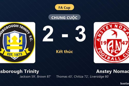 Thống kê trận đấu Gainsborough Trinity 2-3 Anstey Nomads: T. Liversidge tỏa sáng, Anstey Nomads giành trọn 3 điểm
