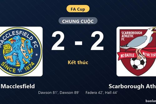 Thống kê trận đấu Macclesfield 2-2 Scarborough Athletic: Màn rượt đuổi tỷ số mãn nhãn