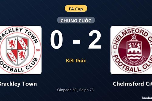 Thống kê trận đấu Brackley Town 0-2 Chelmsford City: N. Ralph tỏa sáng, Chelmsford City giành trọn 3 điểm