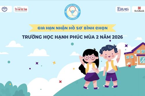 7h00 sáng 5/10 chính thức mở cổng bình chọn 'Trường học hạnh phúc' 2026
