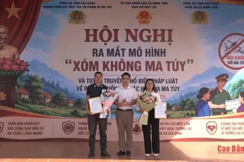 Xã Minh Tâm ra mắt mô hình 'Xóm không ma túy' tại xóm Lang Môn
