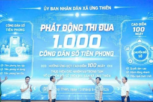 Ứng Thiên đẩy mạnh chuyển đổi số, đưa tiện ích đến người dân