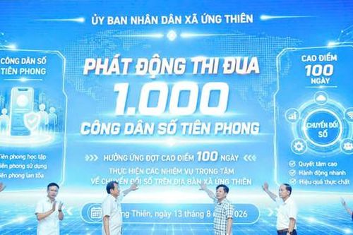 Xã Ứng Thiên đẩy mạnh chuyển đổi số, nâng cao hiệu quả quản lý