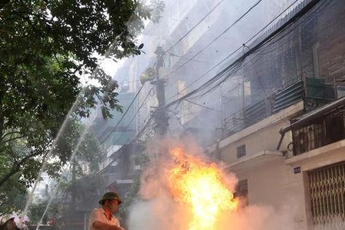 Phường Thanh Xuân diễn tập chữa cháy, cứu nạn tại khu dân cư