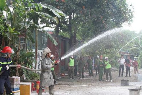 Phường Định Công nâng cao năng lực phòng cháy, chữa cháy tại cơ sở