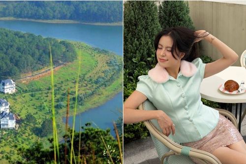 Quê nhà Hoàng Thùy Linh có một hồ nước nằm lọt giữa núi rừng, nhìn từ trên cao đẹp bất ngờ
