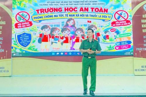 Tuyên truyền về tác hại thuốc lá điện tử cho 900 học sinh phường Bình Dương