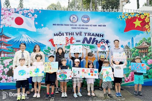 Thiếu nhi Đồng Nai - Nhật Bản cùng lan tỏa thông điệp sống xanh qua tranh vẽ