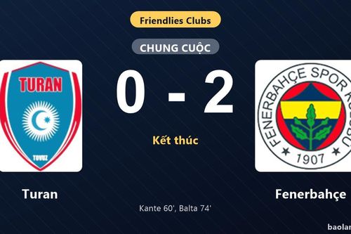 Thống kê trận đấu Turan 0-2 Fenerbahçe: C. Balta tỏa sáng, Fenerbahçe giành trọn 3 điểm