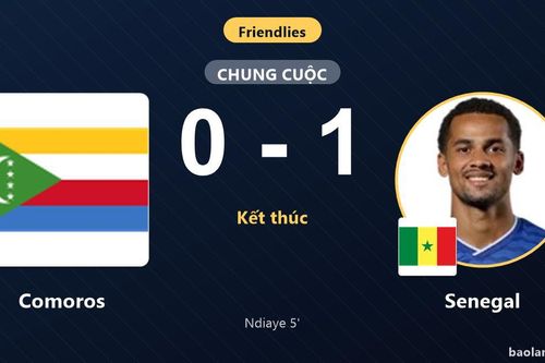 Comoros nhận thất bại trước Senegal sau bàn thắng sớm ở trận giao hữu quốc tế