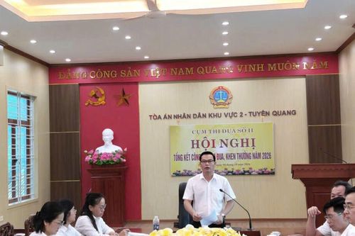 Cụm thi đua số 2 TAND tỉnh Tuyên Quang tổng kết phong trào thi đua năm 2026