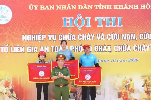 Sôi nổi Hội thi nghiệp vụ chữa cháy, cứu nạn cứu hộ năm 2026 ở Khánh Hòa