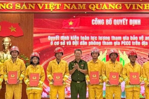 Phường Liên Chiểu ra mắt Đội Dân phòng PCCC và lực lượng bảo vệ ANTT ở cơ sở